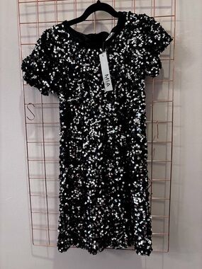 MIA Black Sequin Mini Dress